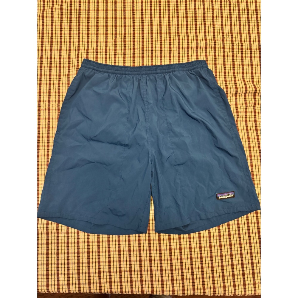 Patagonia Baggies Shorts Mens Medium Blue 5" Inseam Nylon Hiking Outdoor Casual
